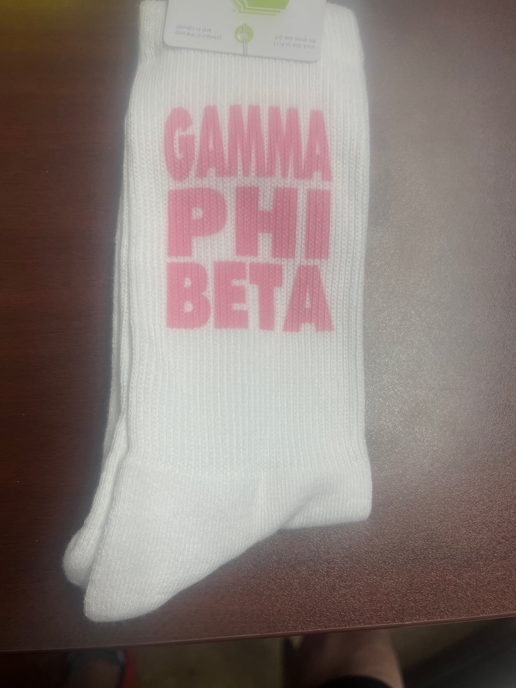 Ribbed Crew Socks- Gamma Phi Beta