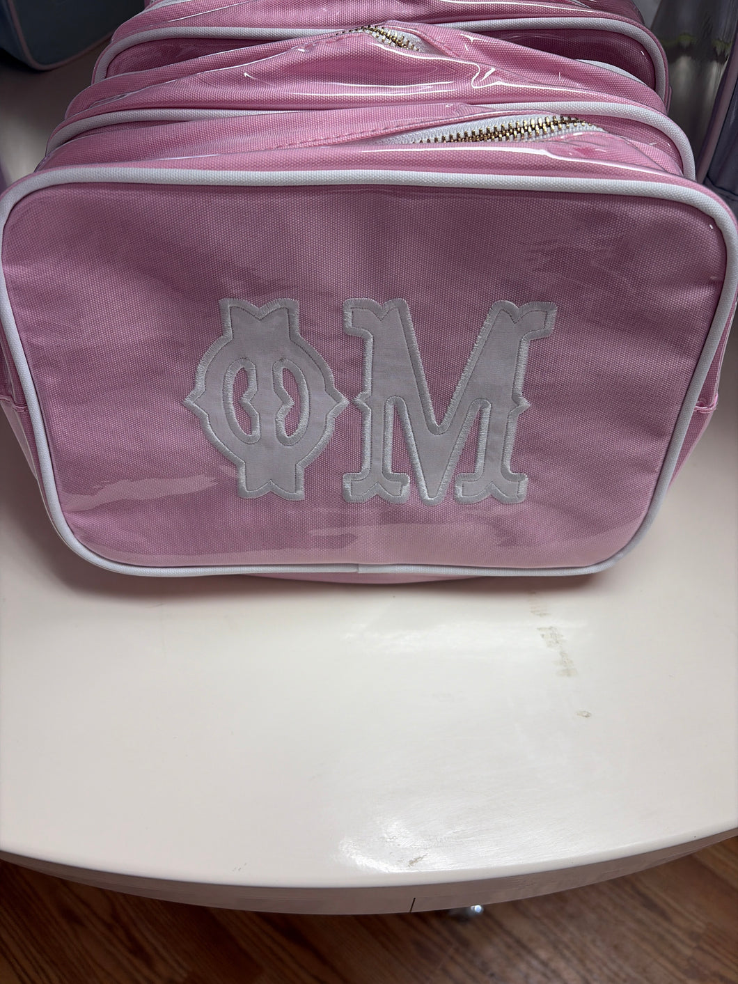 Applique Cosmetic Bag- Phi Mu