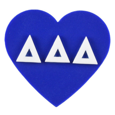 Acrylic Heart Pin- Delta Delta Delta