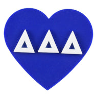 Acrylic Heart Pin- Delta Delta Delta