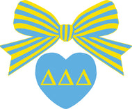 Bow Decal- Delta Delta Delta