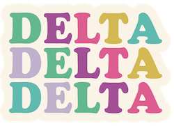 Tumbler Magnet- Delta Delta Delta