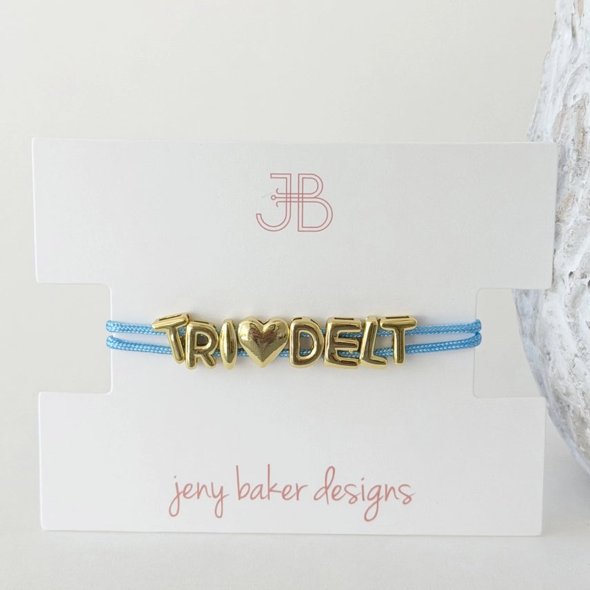 Bubble Cord Bracelet- Delta Delta Delta