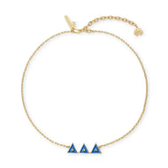 Gold Charm Necklace- Delta Delta Delta