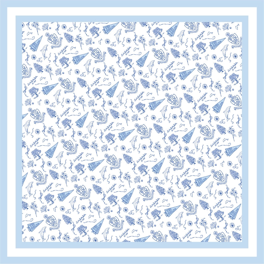 Greek Toile Silk Scarve-Delta Delta Delta Preorder