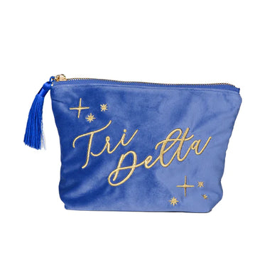 Velvet Cosmetic Pouch- Tri Delta