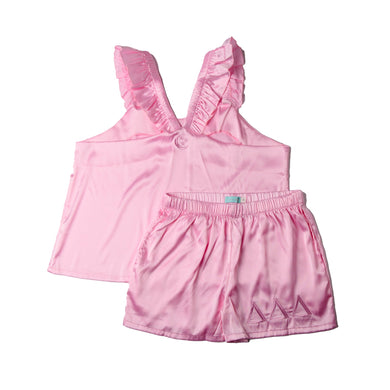 Pink Satin Pajama Set- Delta Delta Delta