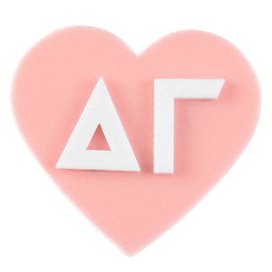 Acrylic Heart Pin- Delta Gamma