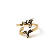 Romantic Script Adjustable Ring-Sigma Kappa