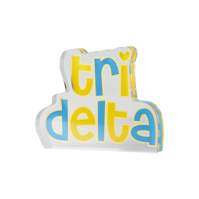 Sorority Acrylic Shelf Sitter-Delta Delta Delta