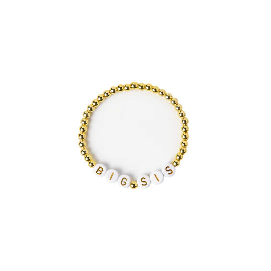 Sorority Big Sis Gold Beaded Bracelets