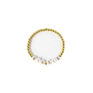 Sorority Big Sis Gold Beaded Bracelets