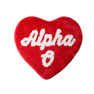 Heart Mini Rug-Alpha Omicron Pi