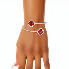 Clover Open Bangle- Delta Sigma Theta