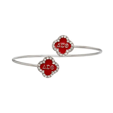 Clover Open Bangle- Delta Sigma Theta