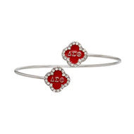 Clover Open Bangle- Delta Sigma Theta