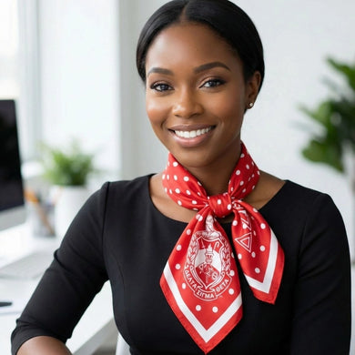 Polka Dot Square Scarf- Delta Sigma Theta