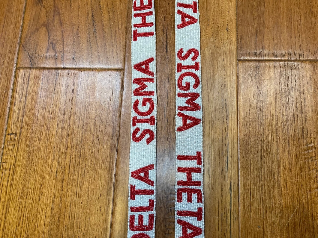 Beaded Purse Strap- Delta Sigma Theta