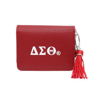 Tassel Keychain Zipper Wallet- Delta Sigma Theta