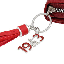 Tassel Keychain Zipper Wallet- Delta Sigma Theta