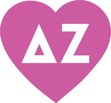 Acrylic Heart Pin- Delta Zeta