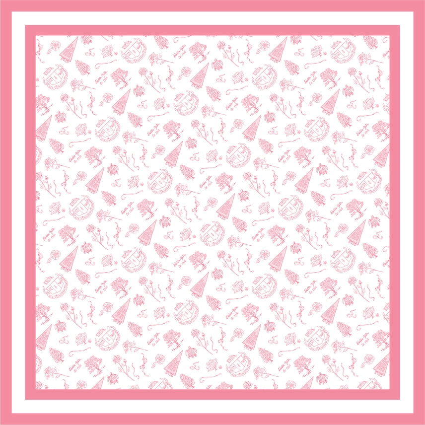 Greek Toile Silk Scarve-Delta Zeta Preorder