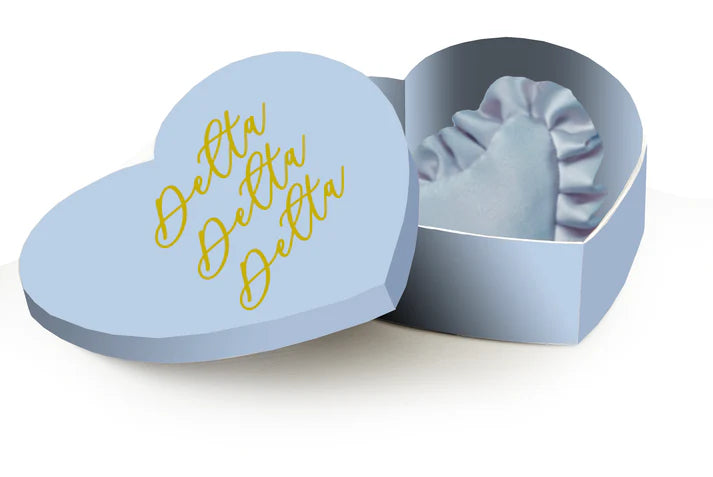 Sorority Badge Pillow and Box - Tri Delta