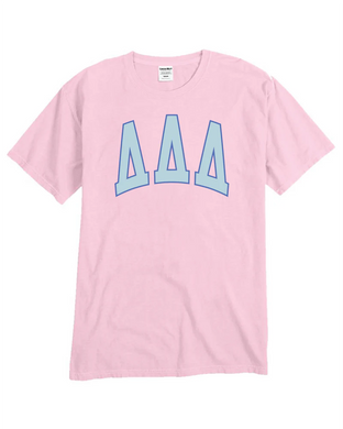 Varsity Tshirt- Delta Delta Delta