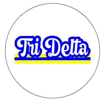 Retro Stripe Button- Delta Delta Delta