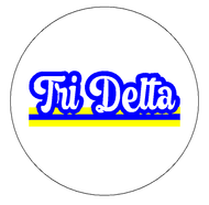 Retro Stripe Button- Delta Delta Delta