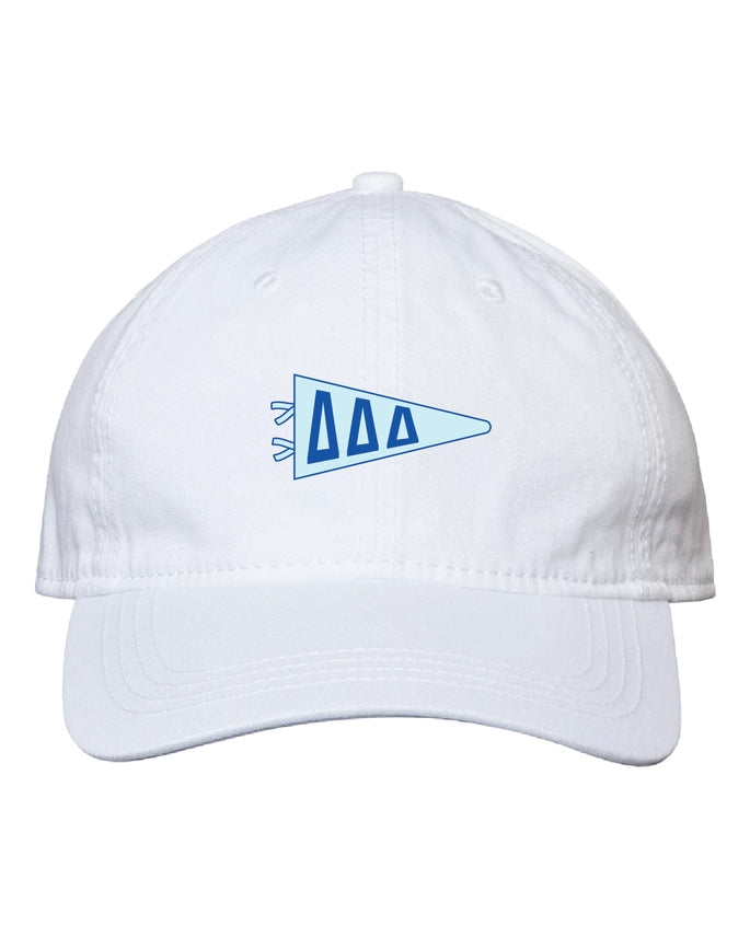 Needlepoint Pennant Hat- Delta Delta Delta
