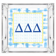 Acrylic Handled Tray- Delta Delta Delta