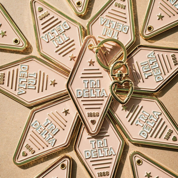 Enamel Motel Keychain- Delta Delta Delta