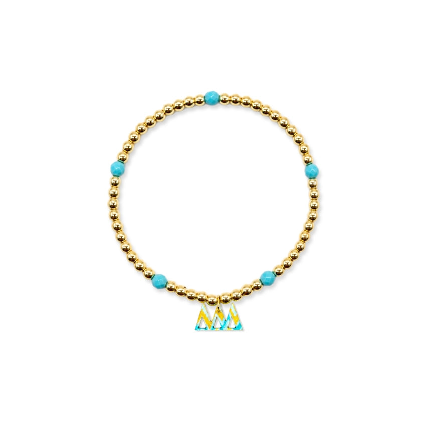 Beaded Charm Bracelet- Delta Delta Delta
