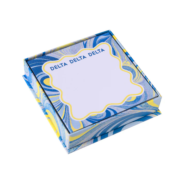 Marbled Note Box- Delta Delta Delta