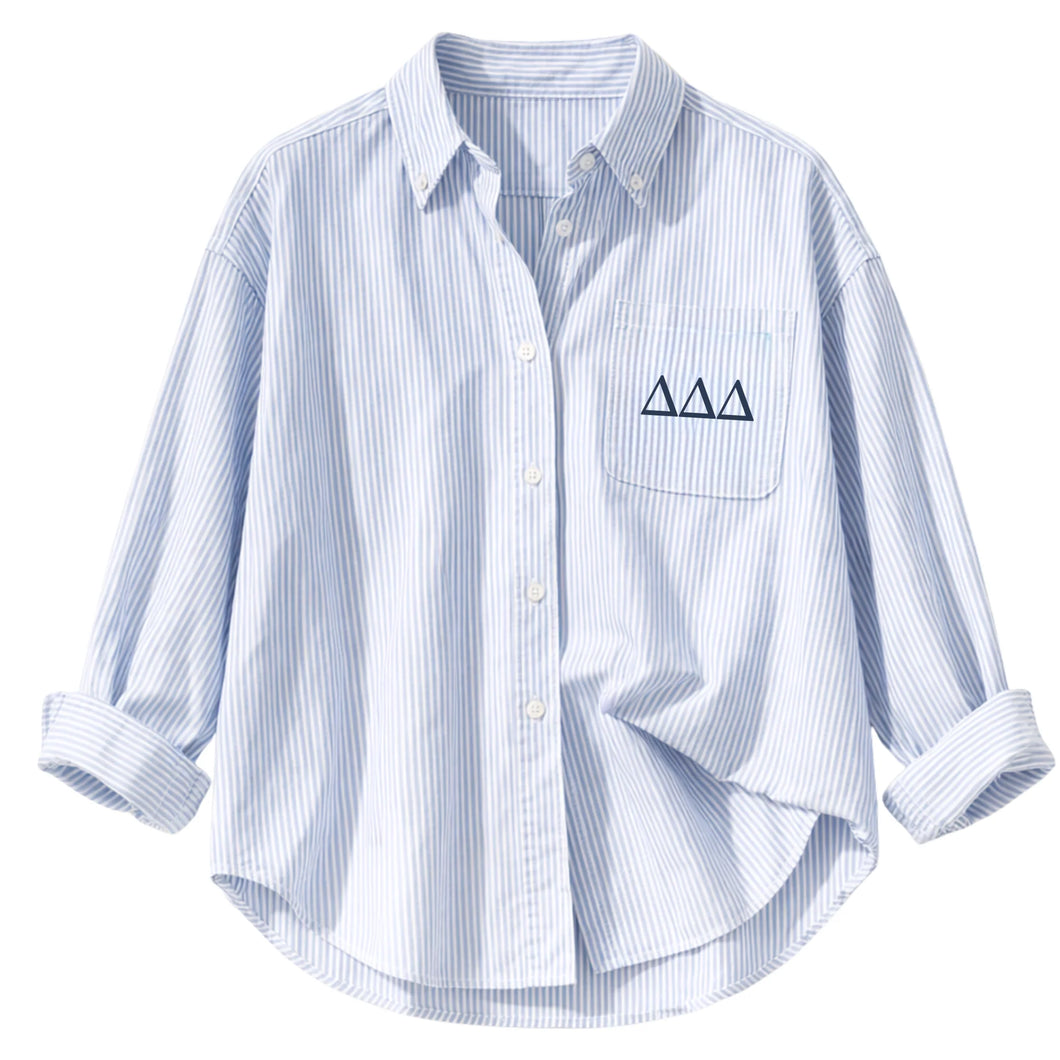 Oxford Shirt- Delta Delta Delta