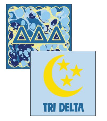Reversible Acrylic Marbled Coaster- Delta Delta Delta