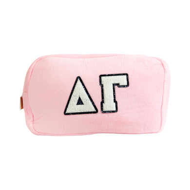 Chenille Cosmetic Bag- Delta Gamma