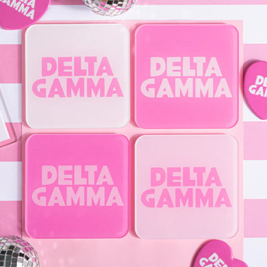 Pop Acrylic Coaster- Delta Gamma