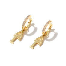 Greek Letter Huggie Hoops- Delta Gamma