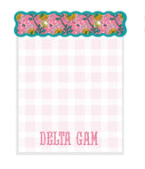 Block Print Notepad- Delta Gamma