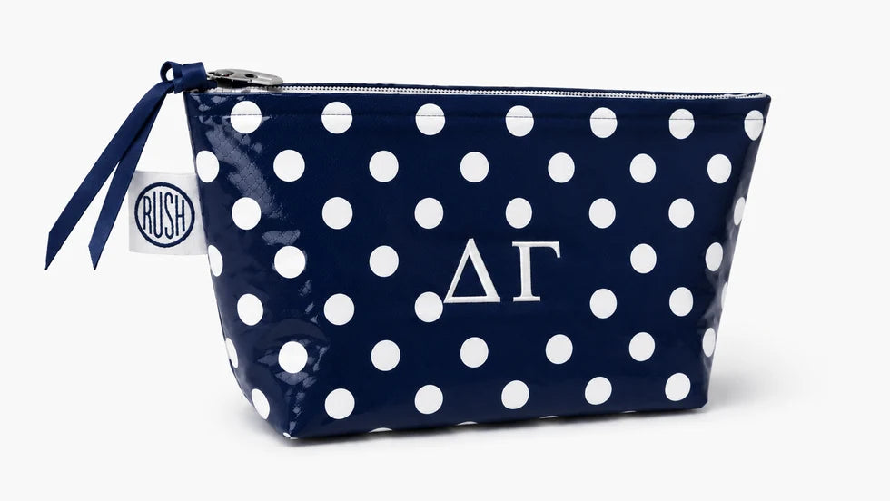 Coated Cosmetic Bag- Delta Gamma