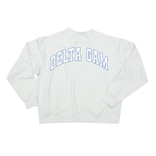 Mock Neck Twill Sweatshirt- Delta Gamma