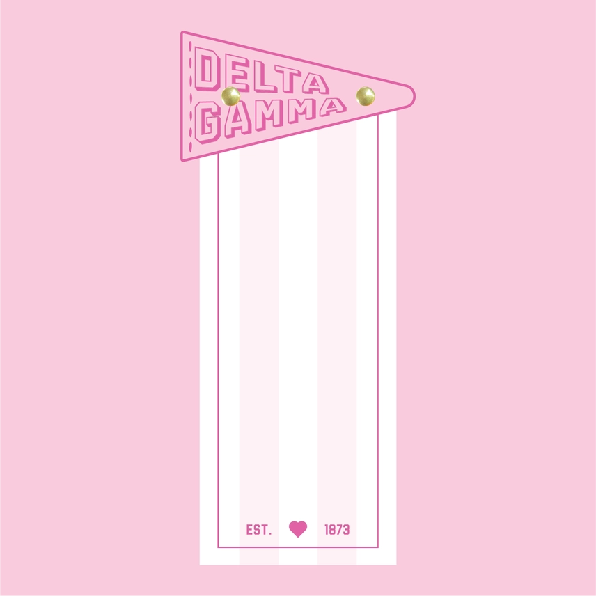 Pennant Flag Notepad- Delta Gamma