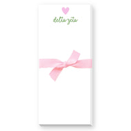 Skinnie Heart Notepad- Delta Zeta
