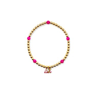 Beaded Charm Bracelet- Delta Zeta
