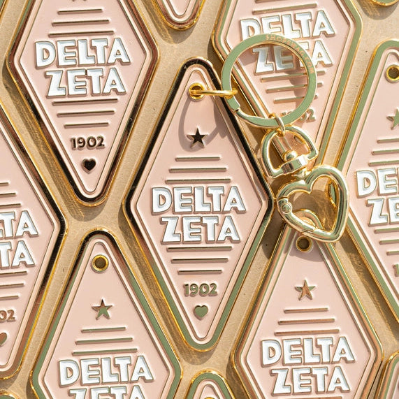 Enamel Motel Keychain- Delta Zeta
