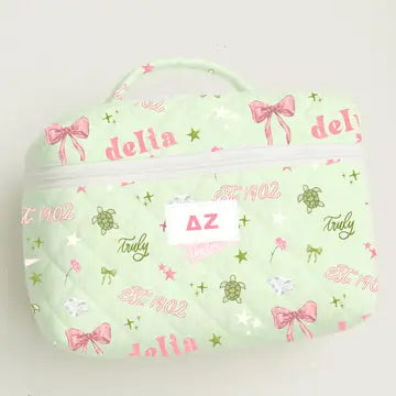 Handled Toiletry Bag- Delta Zeta