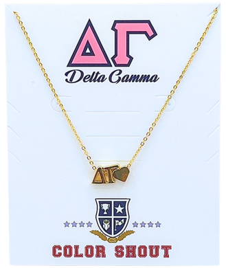 Heart Necklace- Delta Gamma