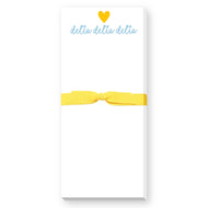 Skinnie Heart Notepad- Delta Delta Delta